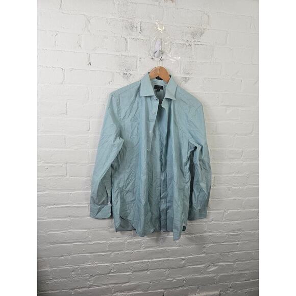 J. Crew Men's Collared Neck Button Down Shirt Long Sleeve Blue Size Large - Picture 1 of 5